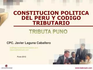 constitucion politica del peru y codigo tributario