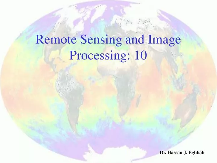 remote sensing and image processing 10