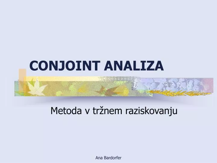 conjoint analiza