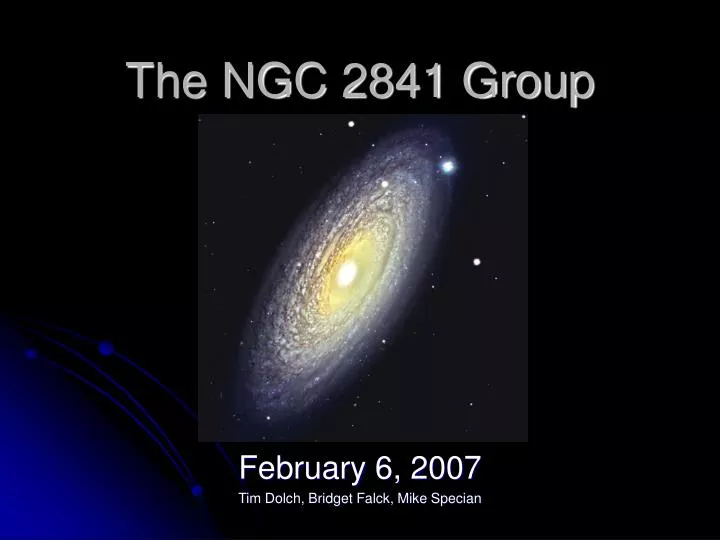 the ngc 2841 group