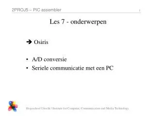 Les 7 - onderwerpen