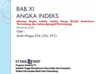bab xi angka indeks