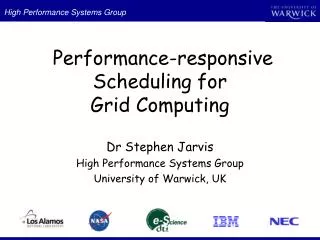 Performance-responsive Scheduling for Grid Computing
