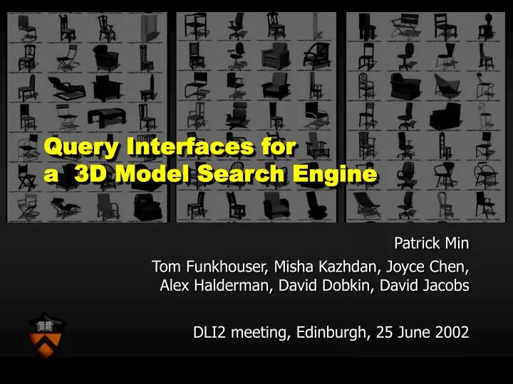 query interfaces for a 3d model search engine