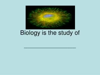 biology is the study of