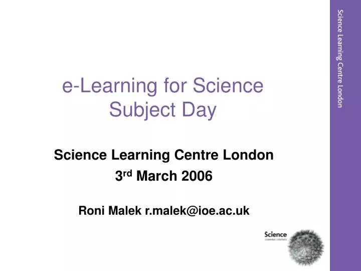 e learning for science subject day