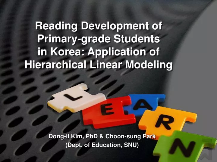 reading development of primary grade students in korea application of hierarchical linear modeling