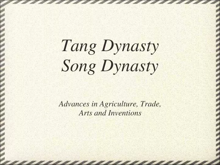 tang dynasty song dynasty