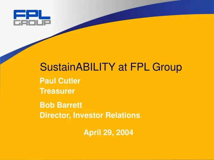 sustainability at fpl group