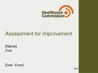 Assessment for improvement