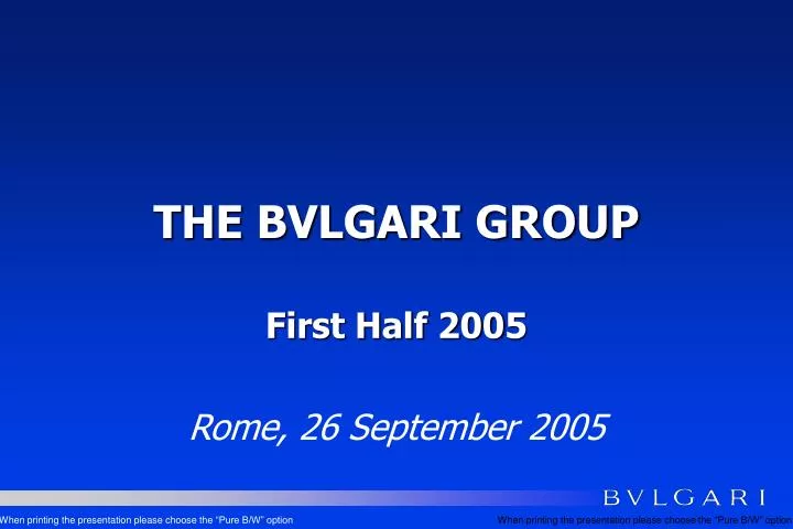 the bvlgari group