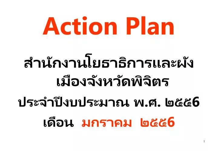 action plan