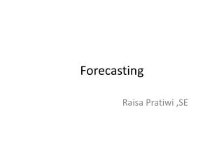 forecasting