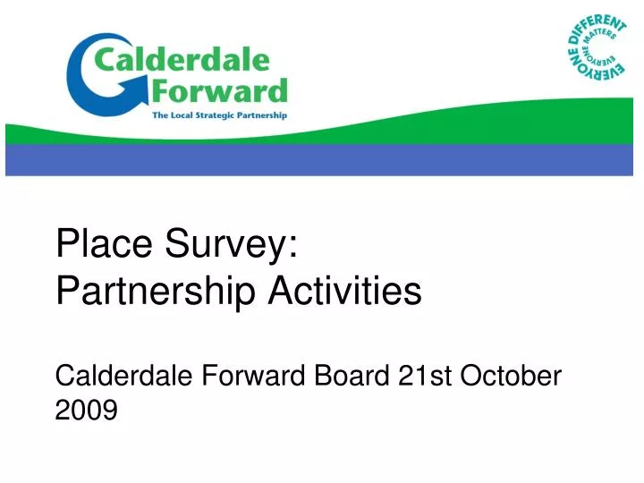 place survey partnership activities