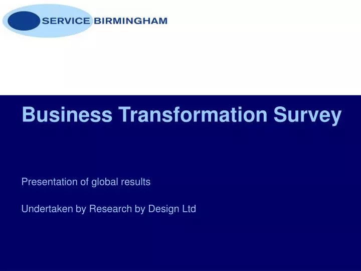 business transformation survey