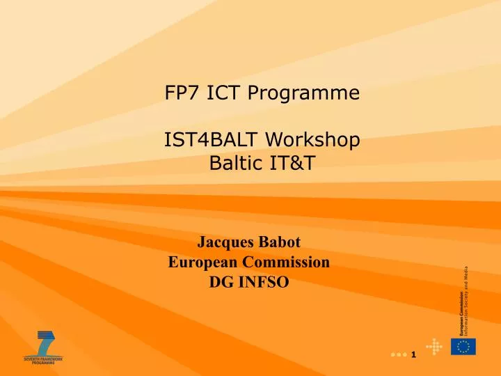 fp7 ict programme ist4balt workshop baltic it t