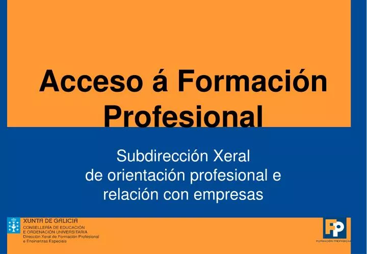 acceso formaci n profesional