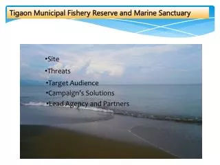 Tigaon Municipal Fishery Reserve and Marine Sanctuary