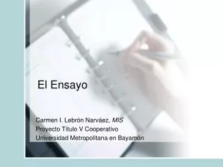 el ensayo