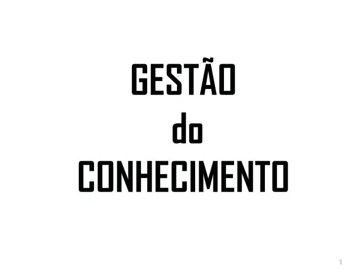 gest o do conhecimento