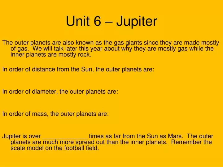 unit 6 jupiter