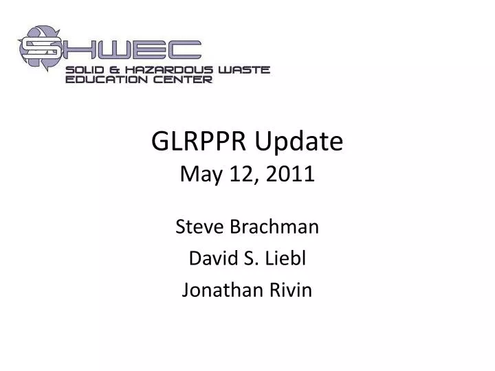 glrppr update may 12 2011