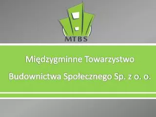 mi dzygminne towarzystwo budownictwa spo ecznego sp z o o
