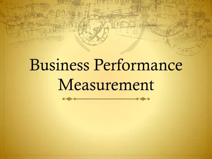 business performance measurement