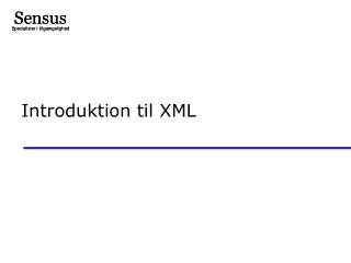 introduktion til xml
