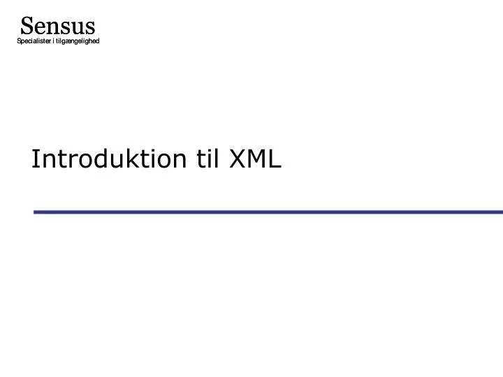 introduktion til xml