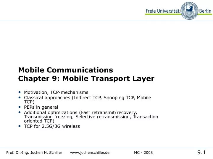 mobile communications chapter 9 mobile transport layer