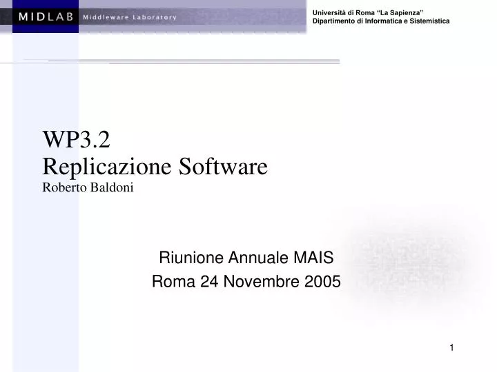 wp3 2 replicazione software roberto baldoni