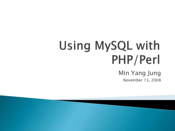 using mysql with php perl