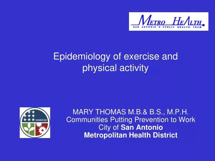 epidemiology of exercise and physical activity