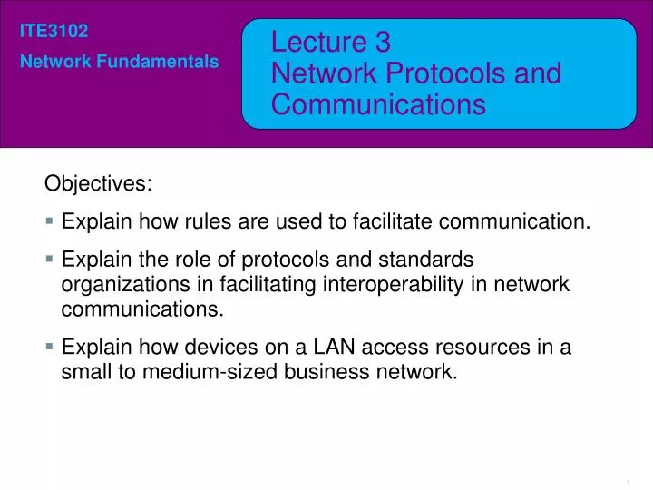 lecture 3 network protocols and communications