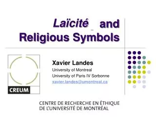 Secularity and Religious Symbols