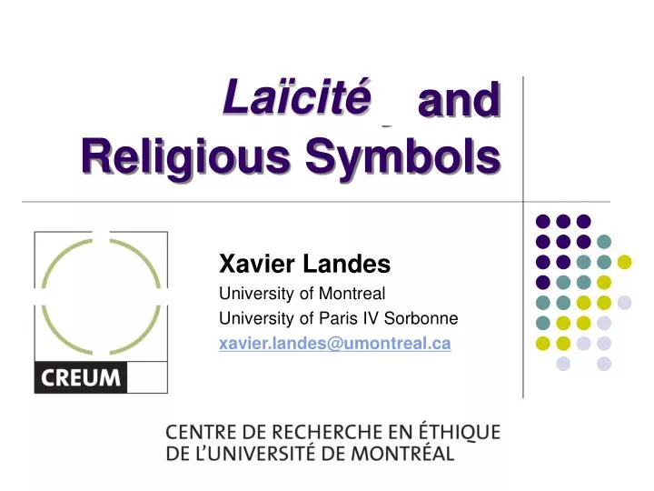 secularity and religious symbols