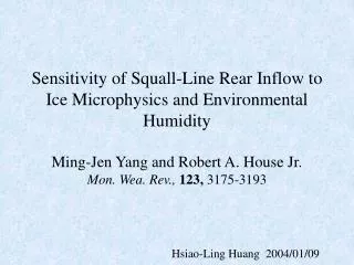 Sensitivity of Squall-Line Rear Inflow to Ice Microphysics and Environmental Humidity