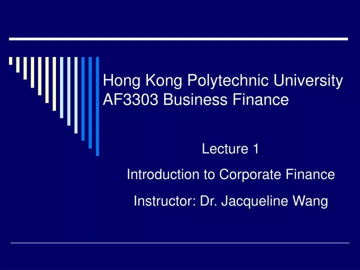 hong kong polytechnic university af3303 business finance