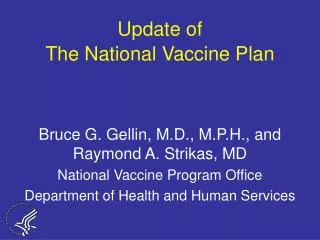 Update of The National Vaccine Plan