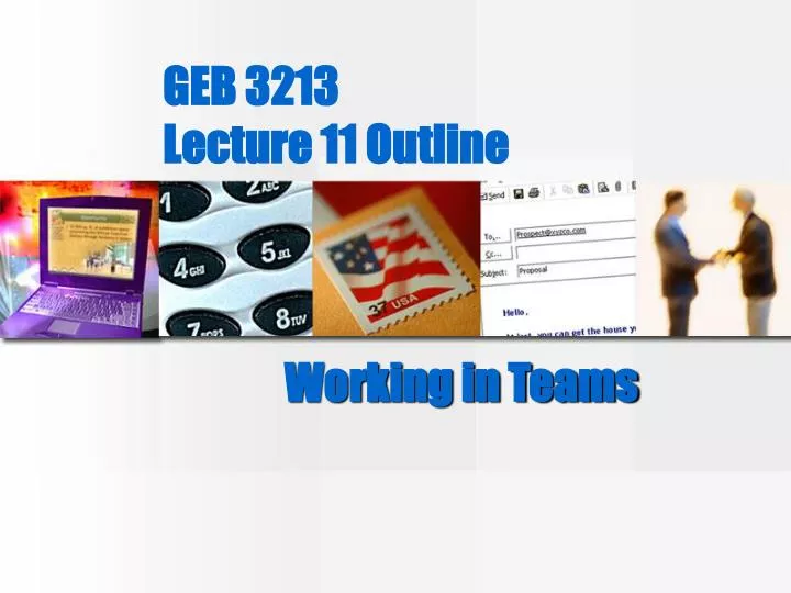 geb 3213 lecture 11 outline