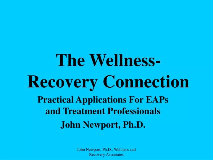 the wellness recovery connection