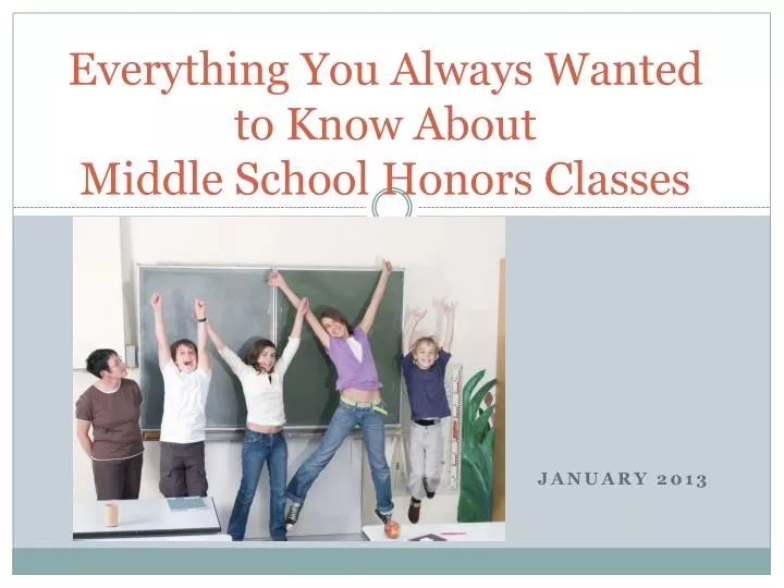 everything you always wanted to know about middle school honors classes