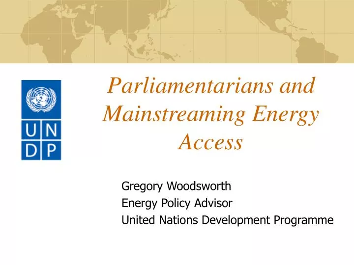 parliamentarians and mainstreaming energy access