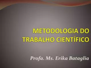 metodologia do trabalho cient fico