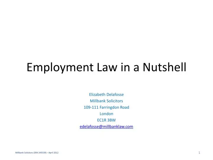 employment law in a nutshell