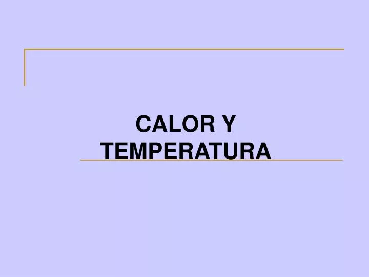 calor y temperatura