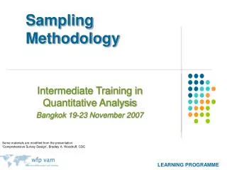 Sampling Methodology