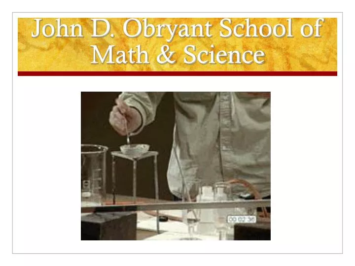 john d obryant school of math science