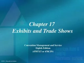 Chapter 17 Exhibits and Trade Shows